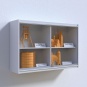 Wand-Vitrine, 100 cm hoch, 150x40 cm (B/T), 